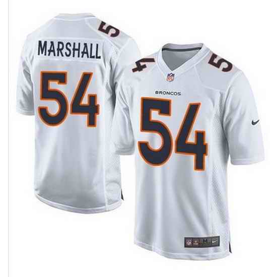 Nike Broncos #54 Brandon Marshall White Mens Stitched NFL Game Event Jersey